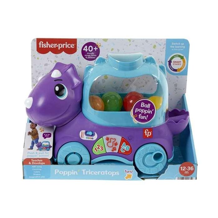 Dinosaurio de juguete arrastre fisher-price. con luces y sonidos. incluye bolas Dinosaurio de juguete arrastre fisher-price. con luces y sonidos. incluye bolas