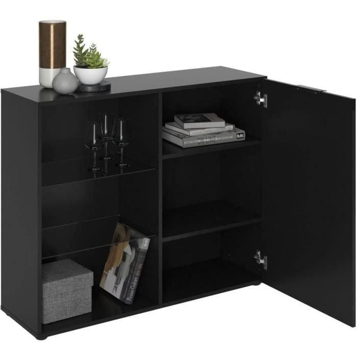 FMD 4029494125316 Mueble de Almacenamiento Compacto Negro, 99,1 cm Ancho x 81,3 cm Alto x 31,5 cm Fondo, Fabricado en Alemania 4