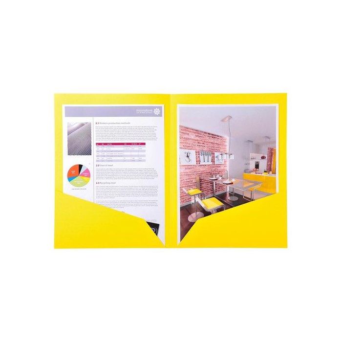 Subcarpeta Exacompta Rock´S Doble 210G A4 Limon Paquete De 25