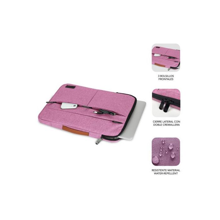 SUBBLIM Maletin Air Padding 360 Sleeve 13,3-14" Pink SUBBLIM Maletin Air Padding 360 Sleeve 13,3-14" Pink