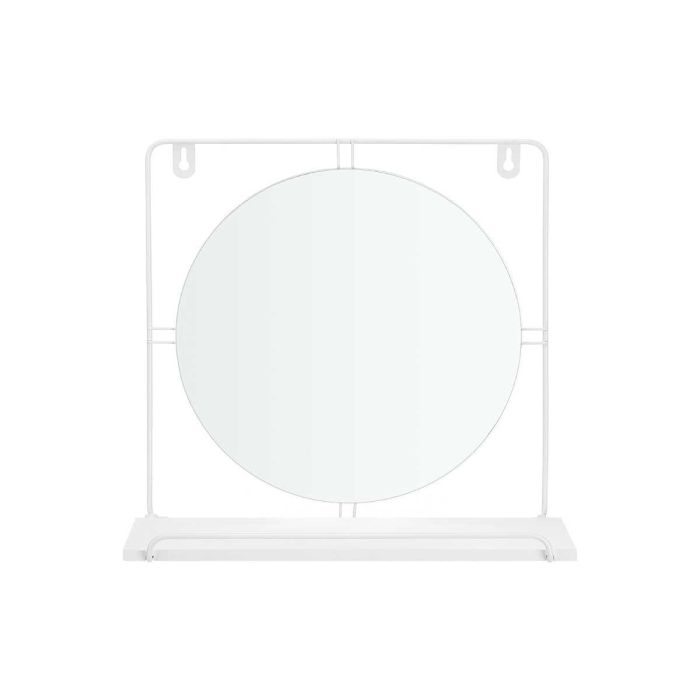 Espejo con estante para pared blanco Giftdecor 33.7x30x10 cm - Metal, MDF, Vidrio (4 Unidades) 3 Espejo con estante para pared blanco Giftdecor 33.7x30x10 cm - Metal, MDF, Vidrio (4 Unidades) 3