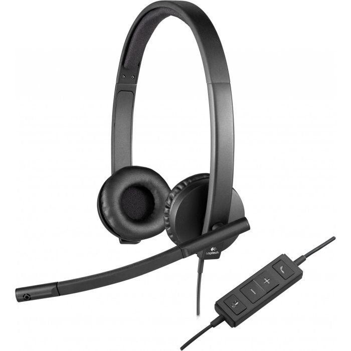 Logitech Auricular Binaural Estéreo con Micrófono USB H570E - Comodidad y Claridad en Llamadas 1