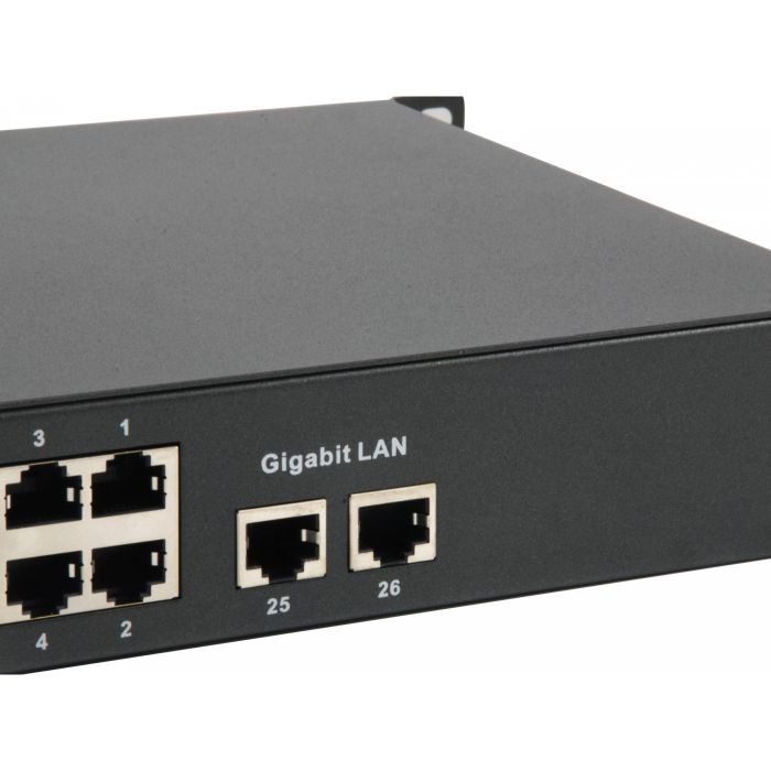 Switch 24x FE FGP-2601 2xGE 19" 150W 24xPoE 2