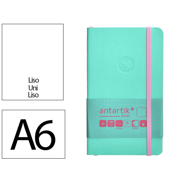 Antartik Cuaderno A6 Tapa Blanda Hojas Lisas Rosa y Turquesa 100 Hojas 80 gr FSC 0 Antartik Cuaderno A6 Tapa Blanda Hojas Lisas Rosa y Turquesa 100 Hojas 80 gr FSC 0