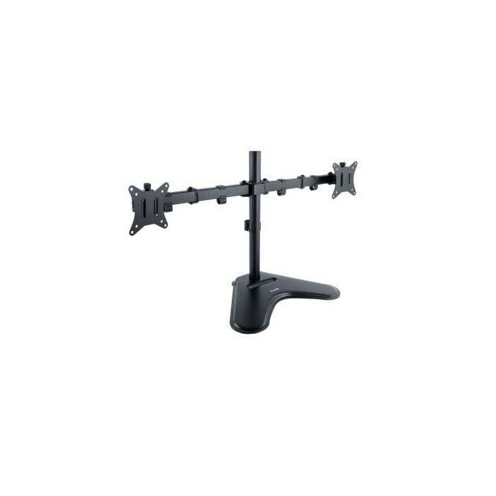 TooQ DB1702TN-B Soporte Sobremesa para 2 Monitores 17-32" VESA 75x75 100x100 hasta 9kg por Brazo Giratorio Inclinable Negro
