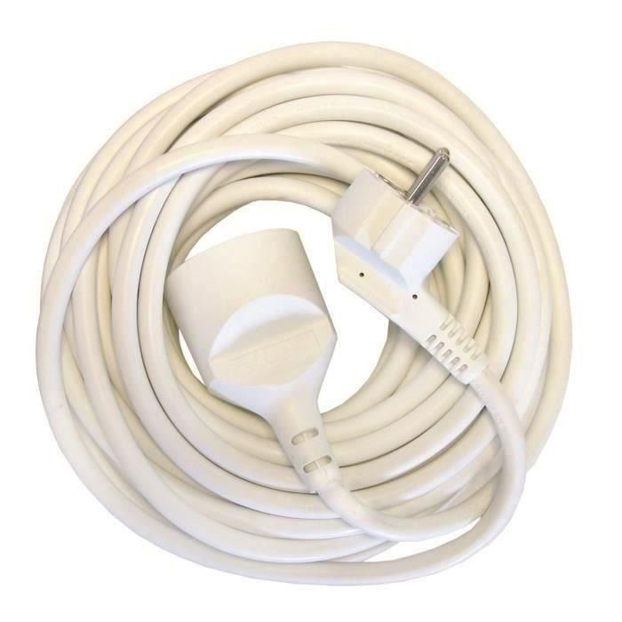 CHACON Cable de extensión 1,5 m HO5VVF 3x1,5 mm2 blanco