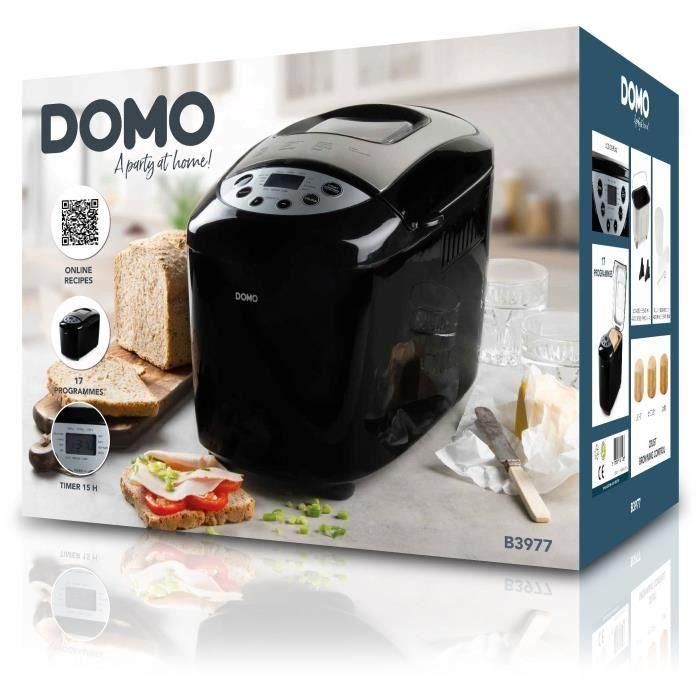 Máquina de hacer pan automática XL - DOMO - B3977 - 850 W - 17 programas - pantalla LCD 4 Máquina de hacer pan automática XL - DOMO - B3977 - 850 W - 17 programas - pantalla LCD 4