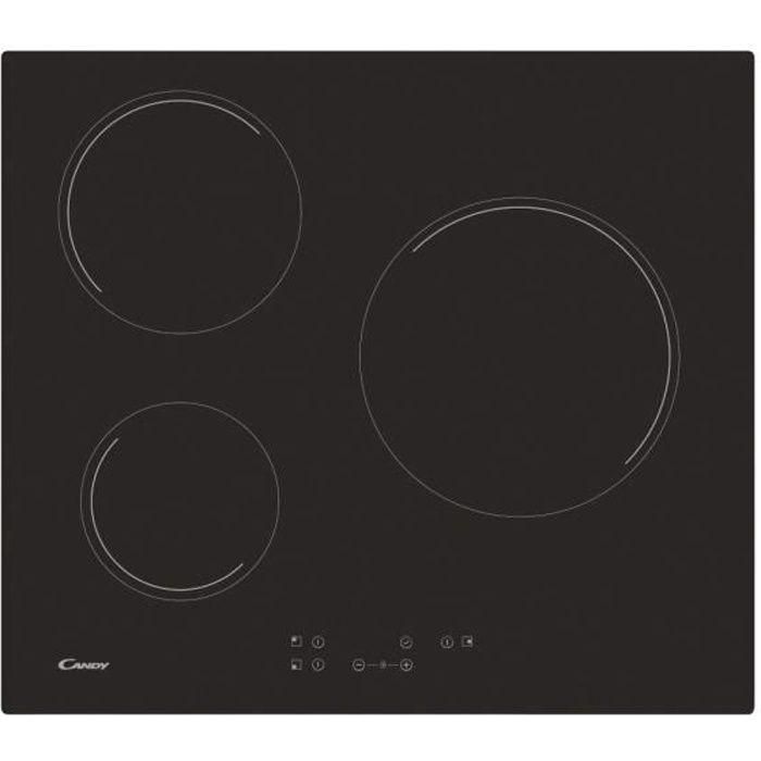CANDY CH63CT - Placa vitrocerámica - 5500W - 3 fuegos - Negro CANDY CH63CT - Placa vitrocerámica - 5500W - 3 fuegos - Negro