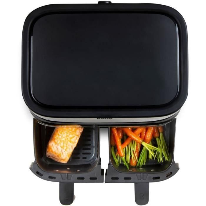 Freidora de aire caliente Domo - DO537FR - 2 x 4 L - 85 ° A 200 ° - 8 Programas automáticos - L40 x W 40 x H 36 cm 5 Freidora de aire caliente Domo - DO537FR - 2 x 4 L - 85 ° A 200 ° - 8 Programas automáticos - L40 x W 40 x H 36 cm 5