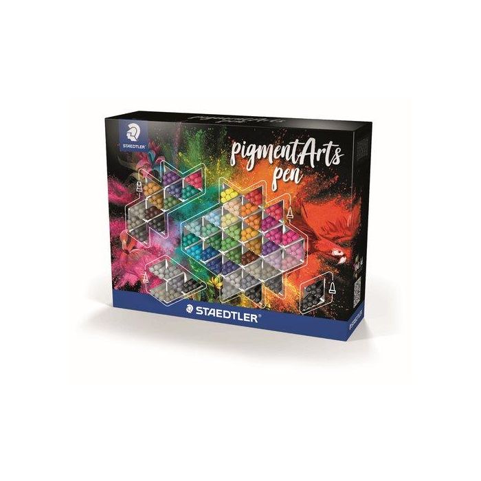 Expositor Staedtler Rotuladores Gama Pigment Art Pen Surtido Contenido: 180 Pigment Brush 371 30 Pigment Soft Brush 372 60 Pigment Calligraphy 375 10 Pigment Pen 376