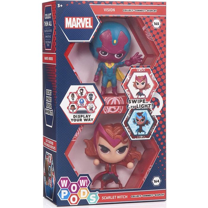 WOW! POD Vision Scarlet Marvel - Set de Figuras LED Coleccionables con Sensor IR e Iluminación UV