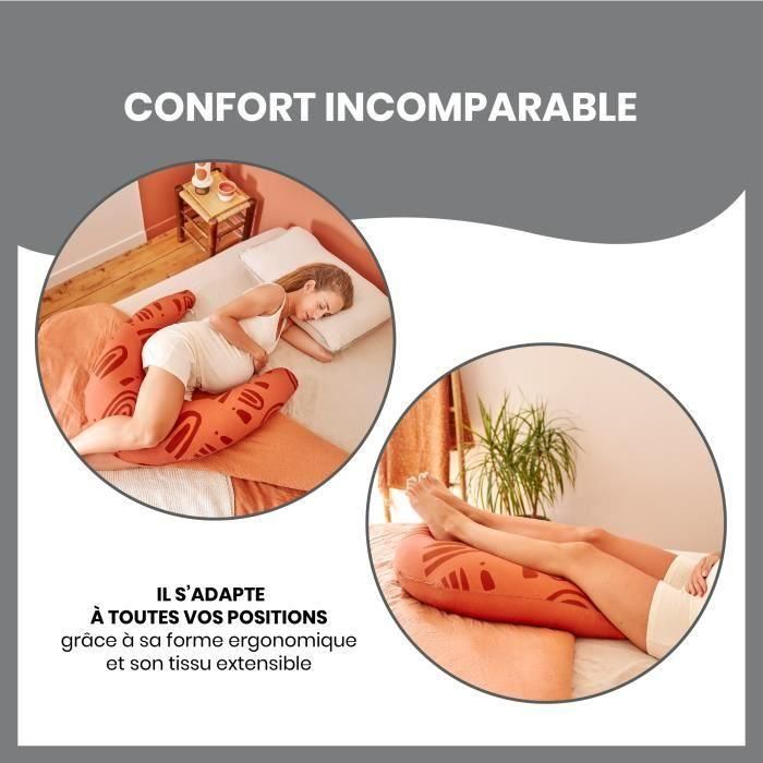 Babymoov BAB3661276180239 Cojín de Lactancia y Maternidad B. LOVE MATERNITY con relleno de microperlas ultrafinas, Fabricado en Europa, Terracota 2 Babymoov BAB3661276180239 Cojín de Lactancia y Maternidad B. LOVE MATERNITY con relleno de microperlas ultrafinas, Fabricado en Europa, Terracota 2