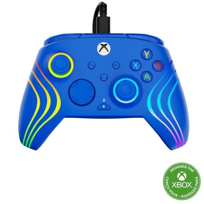 Turtle Beach TUR0840454400090 Gamepad Wave para Xbox Series X|S, Xbox One y PC - Con cable - RGB - Azul