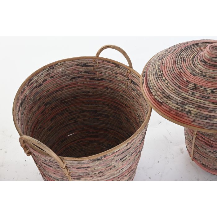DKD Home Decor Cesta Boho Melocoton Natural 51 x 67 x 51 cm Set de 3 2 DKD Home Decor Cesta Boho Melocoton Natural 51 x 67 x 51 cm Set de 3 2