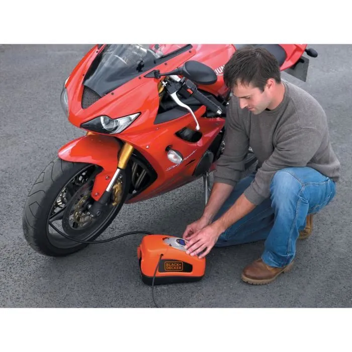 Black + Decker Compresor programable 12V / 220V 11 bares con dial digital luminoso y parada automática 4