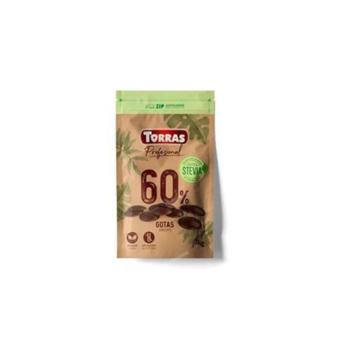 TORRAS Gota de Chocolate 60% Cacao con Stevia 1kg