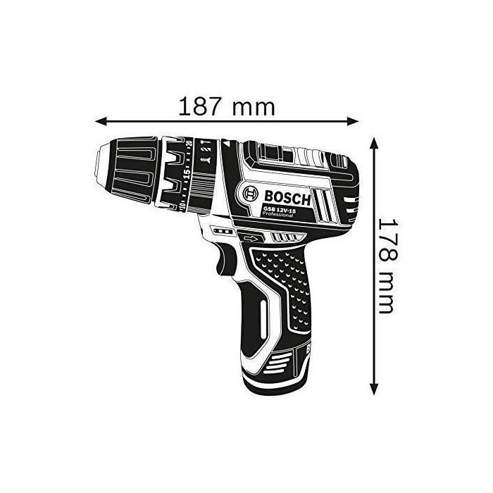 Bosch Professional GSB 12V-5 + 10 Taladro de percusión de accesorio. 2