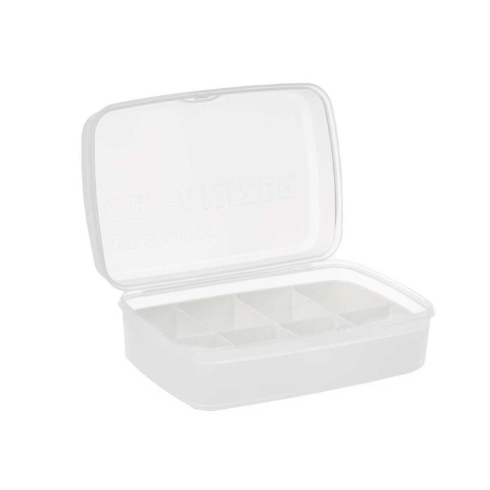 Organizador 8 Huecos Tapa Blanco Kinvara 21X8CM (12 Unidades) 1 Organizador 8 Huecos Tapa Blanco Kinvara 21X8CM (12 Unidades) 1