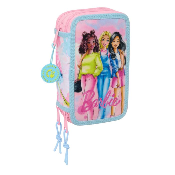 Safta Plumier Triple Barbie Painterly 37 Piezas 12,5x19,5x5,5cm