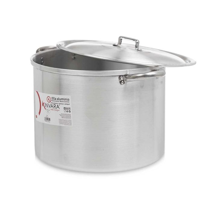Olla de Aluminio Kinvara 36 cm 30 L - Apta para Gas, Horno y Lavavajillas (2 Unidades) 2 Olla de Aluminio Kinvara 36 cm 30 L - Apta para Gas, Horno y Lavavajillas (2 Unidades) 2