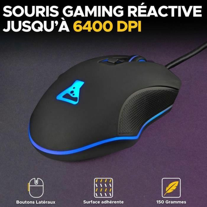 The G-Lab COMBO HYDRO Pack de Juegos 2 en 1: Teclado Gaming Preciso y Ratón Ergonómico con Cable - Negro/Gris 4