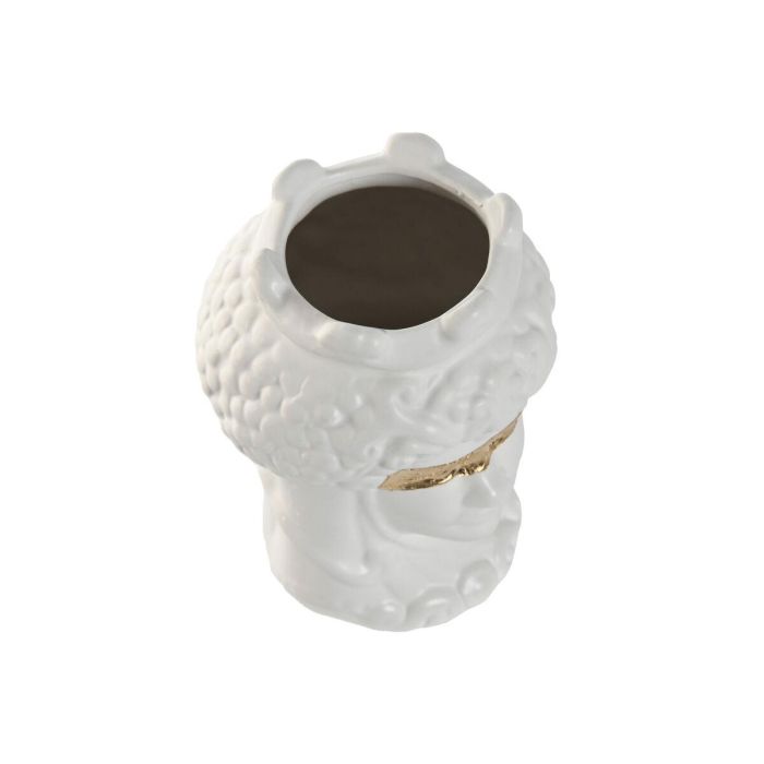 Macetero Home ESPRIT Blanco Dorado Porcelana 10 x 10 x 14 cm (2 Unidades) 1 Macetero Home ESPRIT Blanco Dorado Porcelana 10 x 10 x 14 cm (2 Unidades) 1