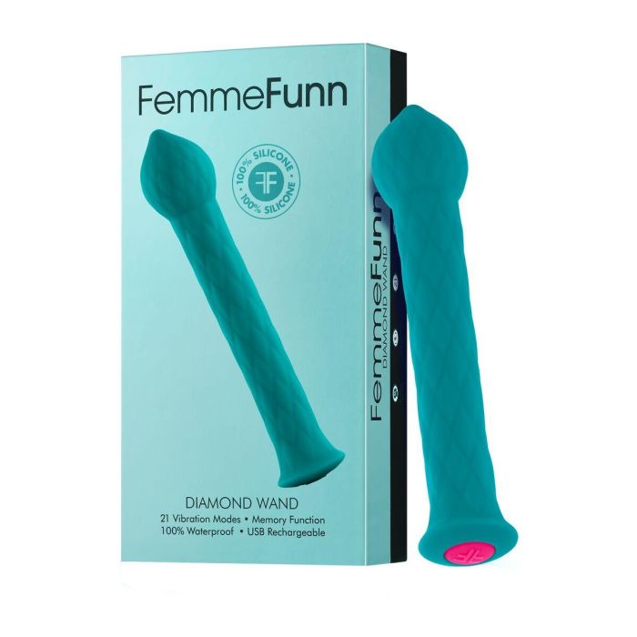 Mini Vibrador FemmeFunn Diamond Wand Verde 1