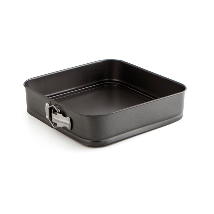 Quid Molde Cuadrado Desmontable Antiadherente Sweet Grey de Acero Pintado Negro 28 cm, Apto Horno y Lavavajillas 0 Quid Molde Cuadrado Desmontable Antiadherente Sweet Grey de Acero Pintado Negro 28 cm, Apto Horno y Lavavajillas 0