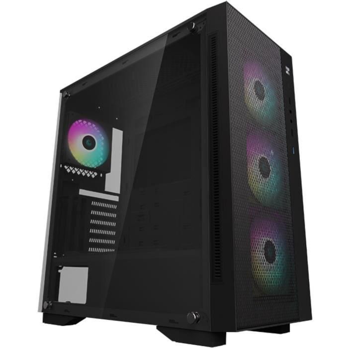 Case de PC - Deepcool - Matrexx 55 Mesh Agregar -RGB 4F (negro) - Caja sin potencia - Torre media - Formato E -ATX 4