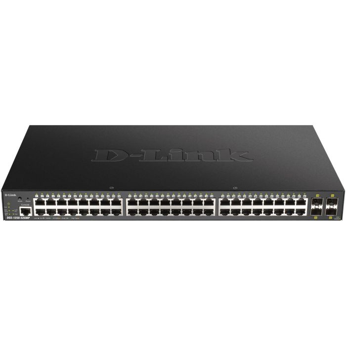 D-Link DGS-1250-52XMP/E Switch Smart Gestionable 52 Puertos (48 PoE Gigabit + 4 SFP+ 10G) - Optimizado para Videovigilancia