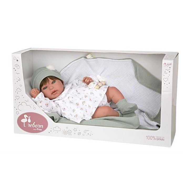 Muñeca reborn arias 45 cm paulina c/manta Muñeca reborn arias 45 cm paulina c/manta