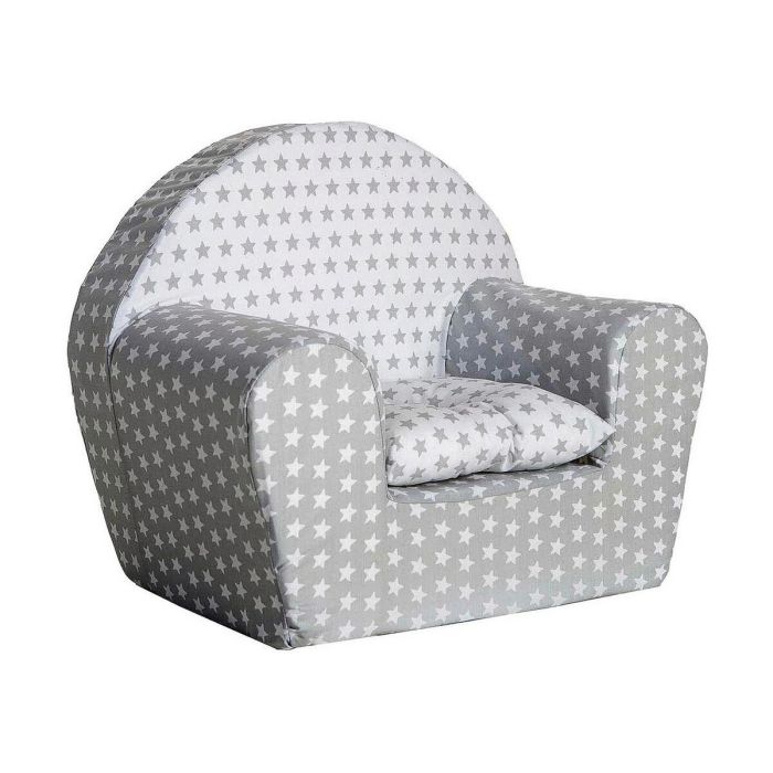 Sillon estrellas gris/blanco con cojin