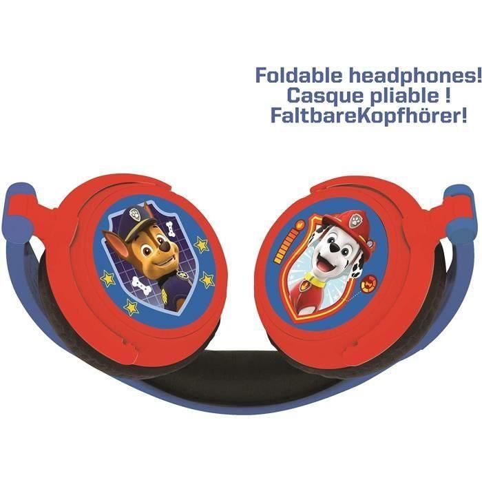 PAT 'PATROUILLE Headphones Auriculares estéreo con cable plegables para niños con limitación de volumen de escucha - LEXIBOOK 1