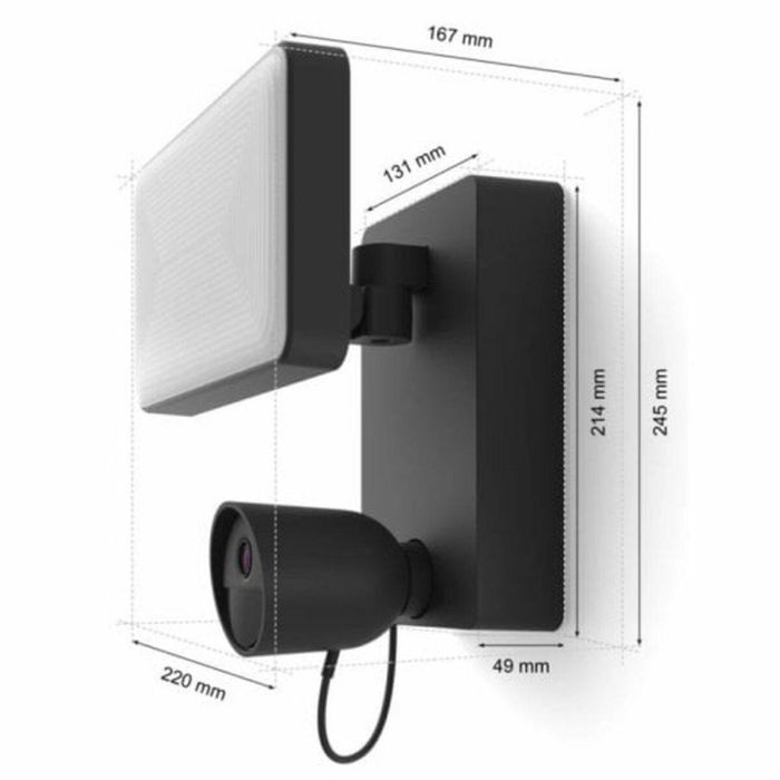 Cámara de vigilancia simulada Philips Hue Secure Flood Light 25