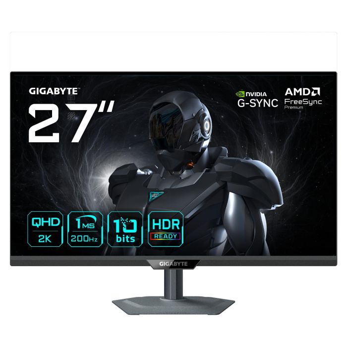 GIGABYTE G27Q2 Monitor Gaming 27" QHD 2560 x 1440, 200Hz, 1ms, IPS, G-Sync Compatible, FreeSync Premium, HDR10 0 GIGABYTE G27Q2 Monitor Gaming 27" QHD 2560 x 1440, 200Hz, 1ms, IPS, G-Sync Compatible, FreeSync Premium, HDR10 0