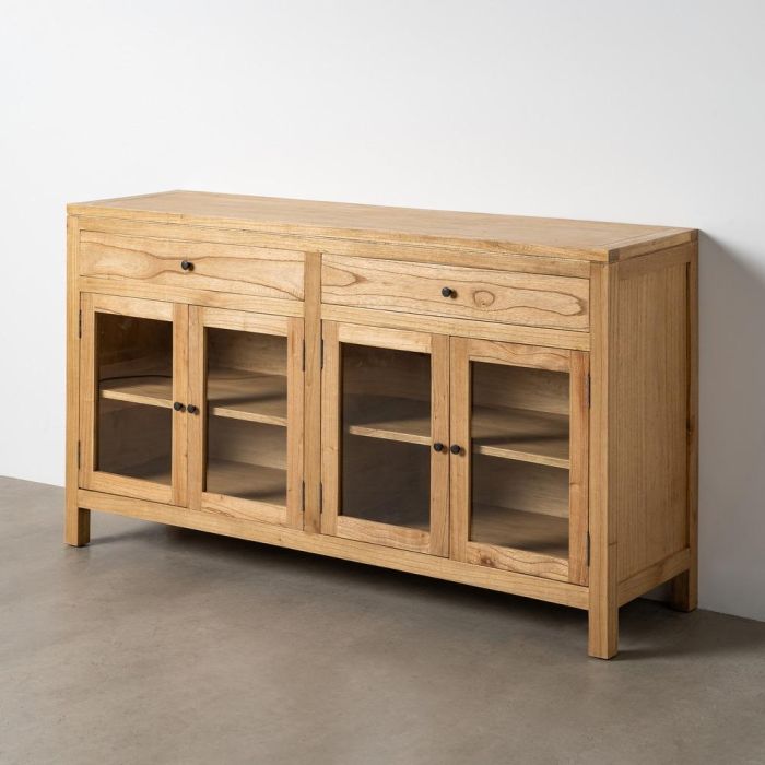 Aparador Natural Madera Mindi Salón 160 X 45 X 89 cm