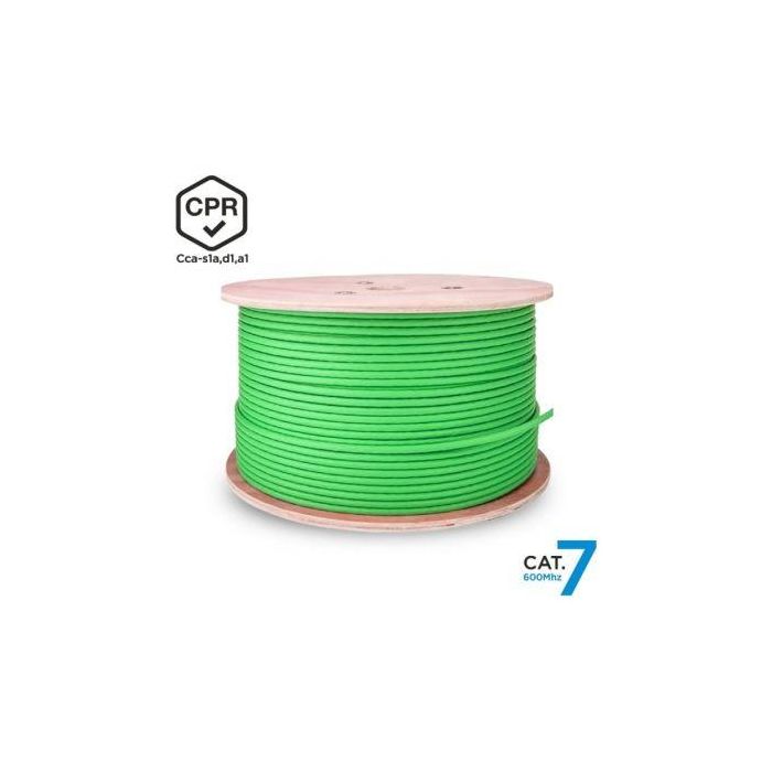 AISENS - Cable de Red RJ45 LSZH CPR Cca CAT.7 600 MHZ S/FTP AWG23, VERDE, 305M