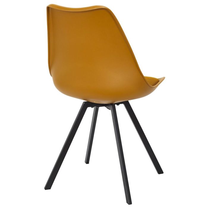 Home Deco Factory Silla Pp Con Cojín Atom Mostaza Contemporain 4