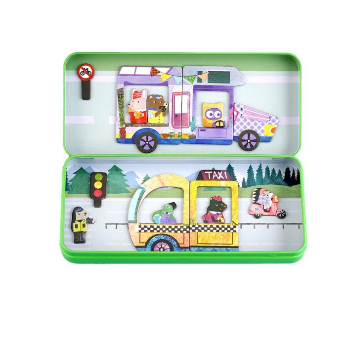 Mieredu Me0884 Puzle Magnético Mis Viajes Coches con 2 Escenarios y 30 Imanes +3 Años 3 Mieredu Me0884 Puzle Magnético Mis Viajes Coches con 2 Escenarios y 30 Imanes +3 Años 3