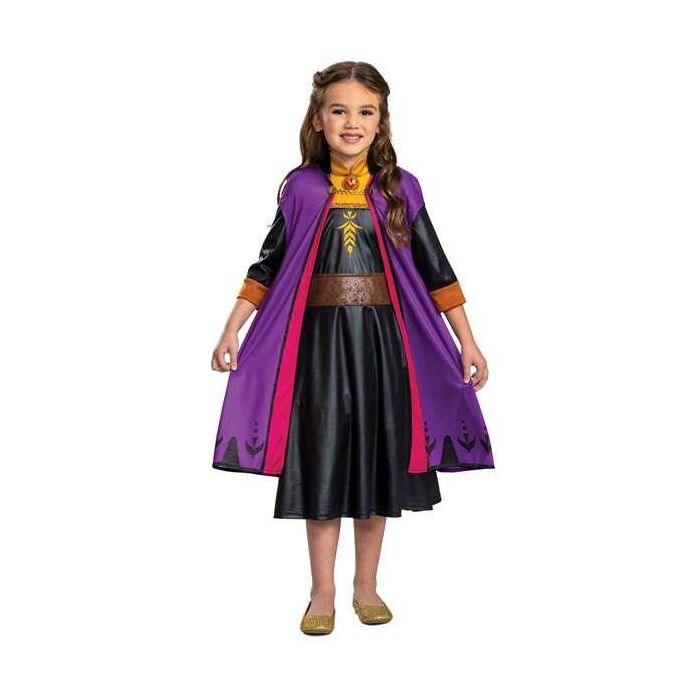 Jakks Pacific Disfraz de Anna de Disney Frozen, Colección Princesas, Talla M (7-8 años) para Niñas