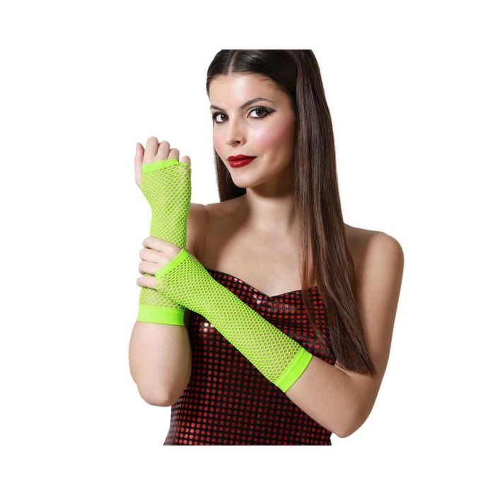 Guantes Rejilla Verde Mujer Adulto Guantes Rejilla Verde Mujer Adulto