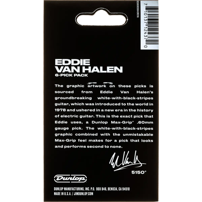 Dunlop Púas Signature Evh Vhi - 0,60 Mm Pack 6 3