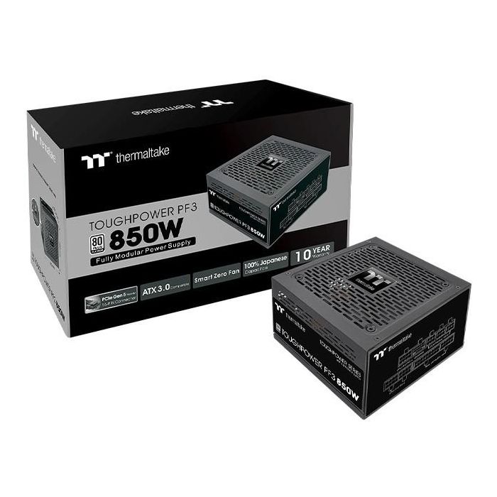 Thermaltake Fuente de Alimentación Toughpower PF3 850W ATX 3.0 80 PLUS Platinum Modular para PC 5 Thermaltake Fuente de Alimentación Toughpower PF3 850W ATX 3.0 80 PLUS Platinum Modular para PC 5