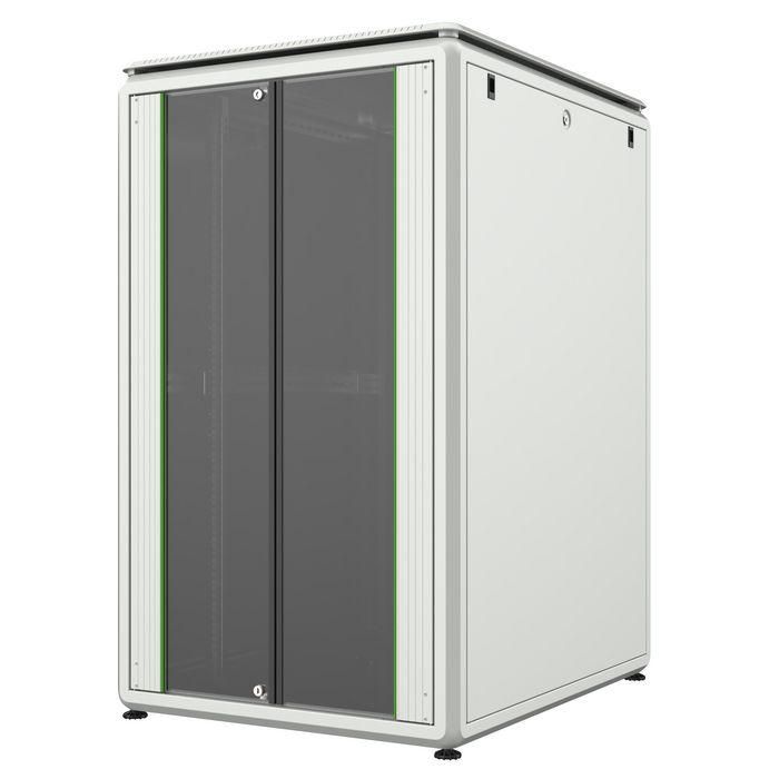 Lanview Rack Cabinet 19" 26U 800x1000mm para Centros de Datos con Puerta de Cristal Templado y Paneles Laterales Desmontables