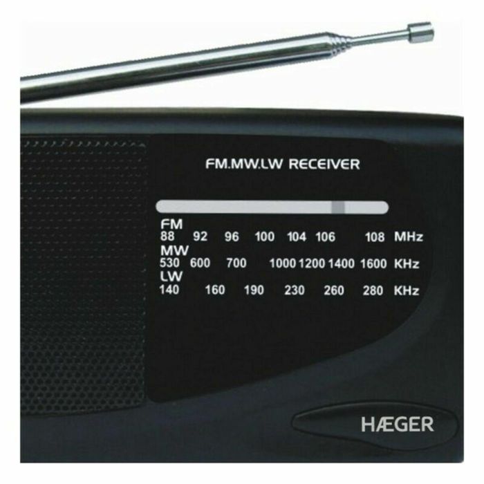 Radio AM/FM Haeger PR-TRI.002A Negro 2