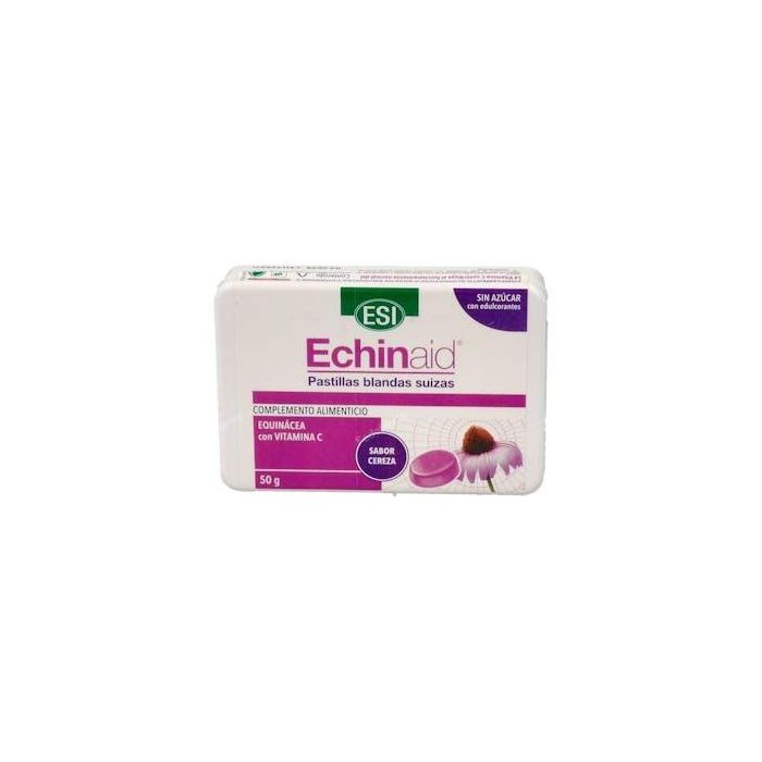 TREPATDIET-ESI Echinaid Caramelos de Equinácea y Vitamina C Sabor Cereza, sin azúcar, para el Sistema Inmune, 50g