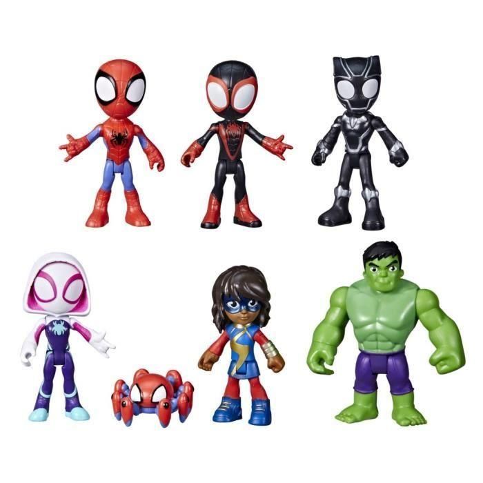 Caja coleccionable de 7 figuras de Spidey, Marvel Spidey and His Amazing Friends, a partir de 3 años Caja coleccionable de 7 figuras de Spidey, Marvel Spidey and His Amazing Friends, a partir de 3 años