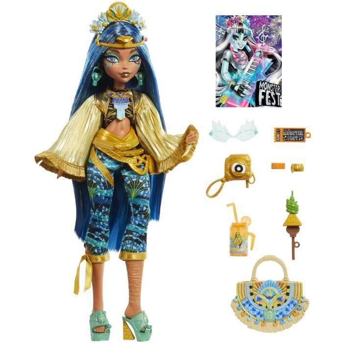 Monster High Hxh81 Muñeca Monster Fest Cleo De Nile con Accesorios de Festival de Música +4 Años Mattel 5 Monster High Hxh81 Muñeca Monster Fest Cleo De Nile con Accesorios de Festival de Música +4 Años Mattel 5