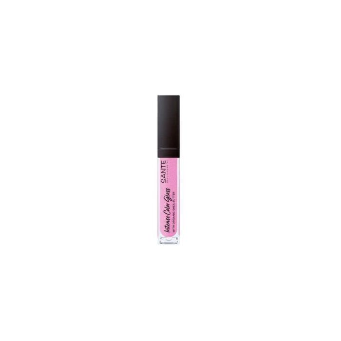 SANTE NATURKOSMETIK Brillo Labios Líquido Intenso Dazzling Rose 05, acabado brillante, con aroma a vainilla 5,3 ml
