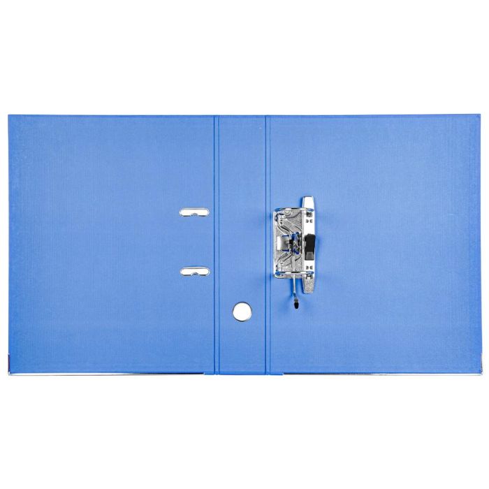 Archivador De Palanca Liderpapel Folio Documenta Forrado Pvc Con Rado Lomo 75 mm Azul Compresor Metalico 6 unidades 5